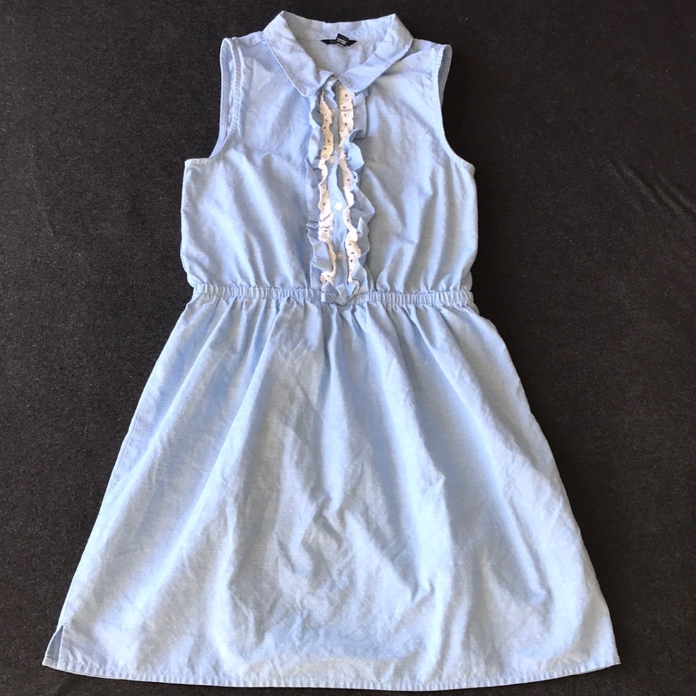 3/$15 Nautica blue dress with Peter Pan collar